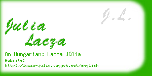 julia lacza business card